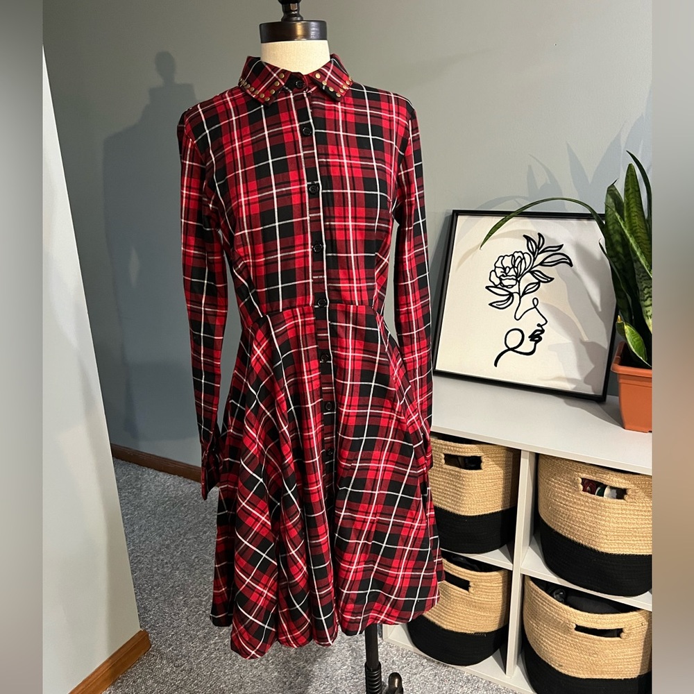 New Red plaid dress.